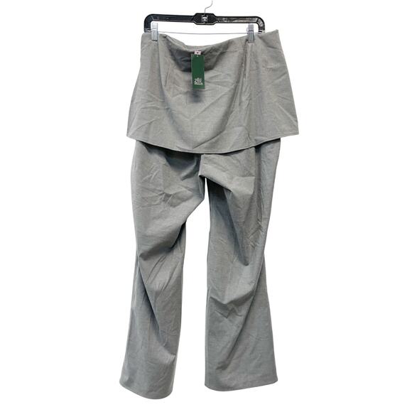 Wild Fable Women's Mid Rise Flare Skirt Trousers Light Gray Size XXS - Picture 4 of 7